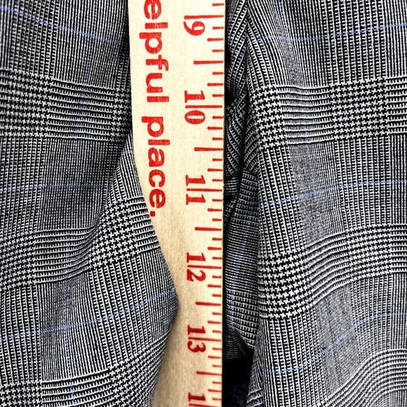 Lands‎ End Pants Womens 34 Gray Plaid Bootcut cuffed flat front pocket - Picture 14 of 16